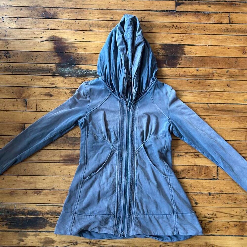 Prairie Underground Organic Cotton Cloak Hoodie Jacket Medium Grey